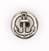 Nautische Zilveren Metalen Anker Knoop 16x17 mm Knopen KNP00146